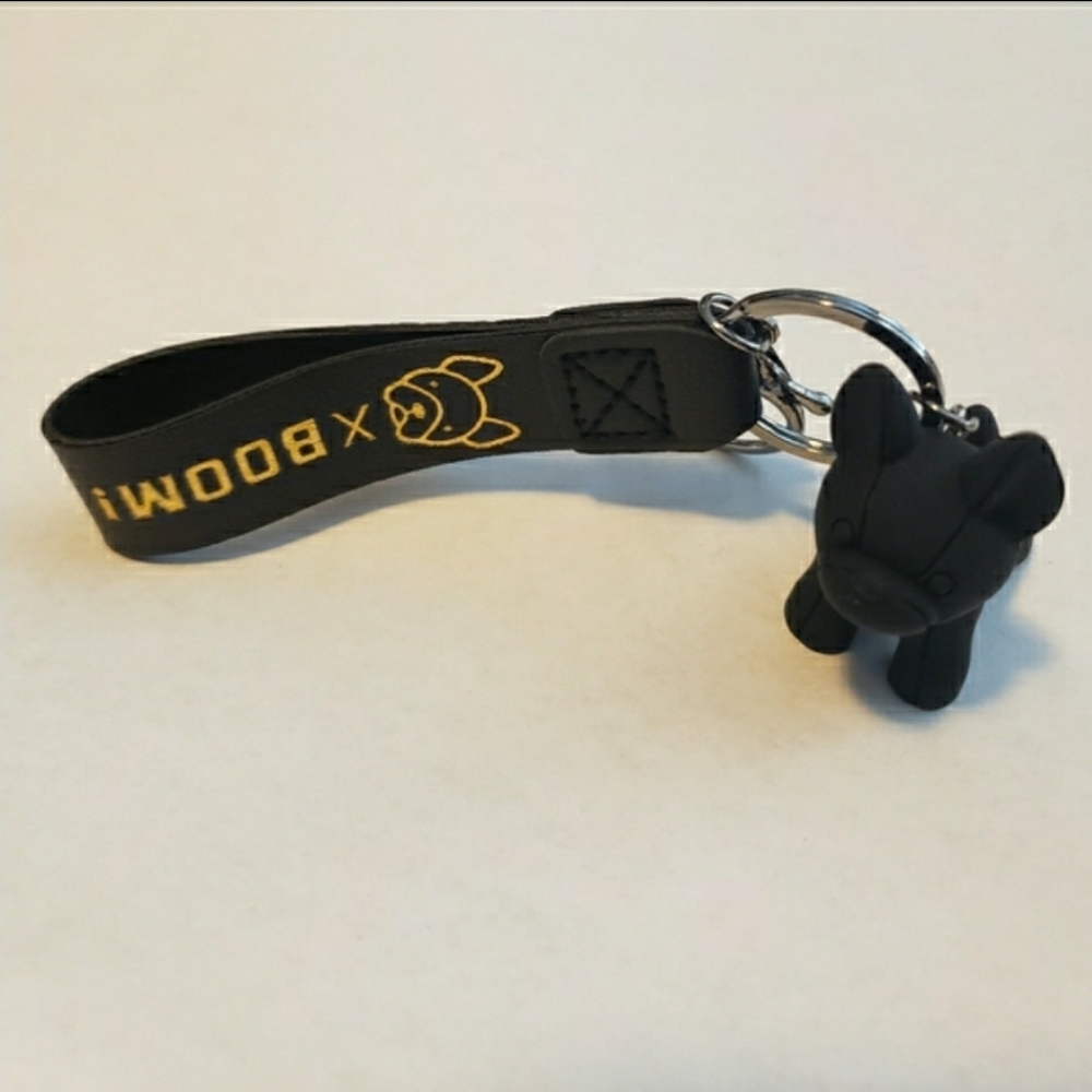 Black French Bulldog Purse Charm Keyring Keychain